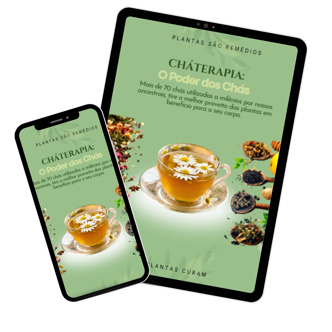 E-book CHÁTERAPIA com mais de 70 receitas de chás medicinais para saúde e bem-estar natural